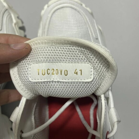 NEW VALANTINO GARAVANI Men’s Climbers VLogo Low-Top Sneakers – Red/White Size 8 - Picture 2 of 7